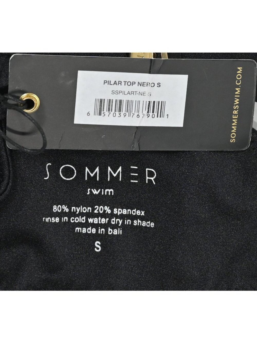 Sommer Swim Pilar Top in Nero - Picture 3 of 3